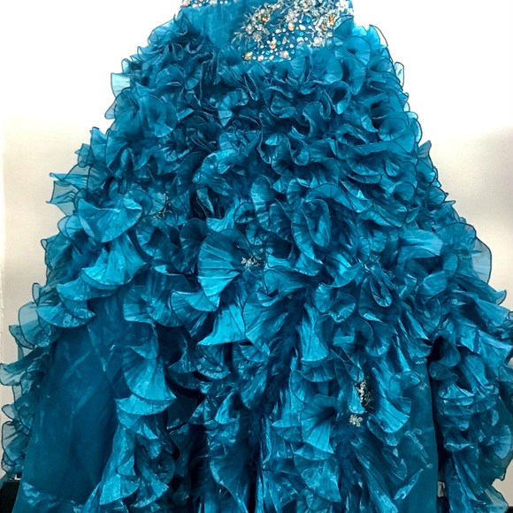 Ball Gown👑Pageant Gown Prom Gown Your Gown Gorgeous color and sequins decals 🌹 - Picture 2 of 16